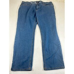 Southern Expressions Womens Blue Relaxed Fit Straight Leg Jeans Sz 22PET Stretch